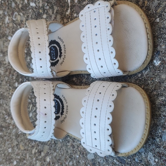 Livie & Luca Posey Classic Cream White Leather Summer Sandals 10 - Picture 2 of 8